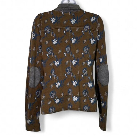 Anthropologie HWR Floral Jacquard Knit Button Down Cardigan - Picture 2 of 8